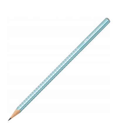 Ołówek B Faber-Castell GRIP SPARKLE metallic ocean błękitny w kropeczki błyszczący