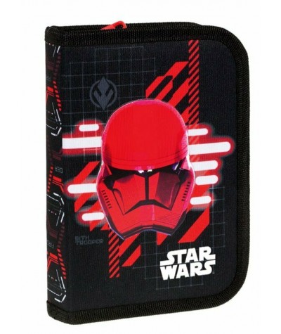 Piórnik do 1 klasy STAR WARS dwuklapkowy rozkładany bez wyposażenia Coolpack Clipper czarny