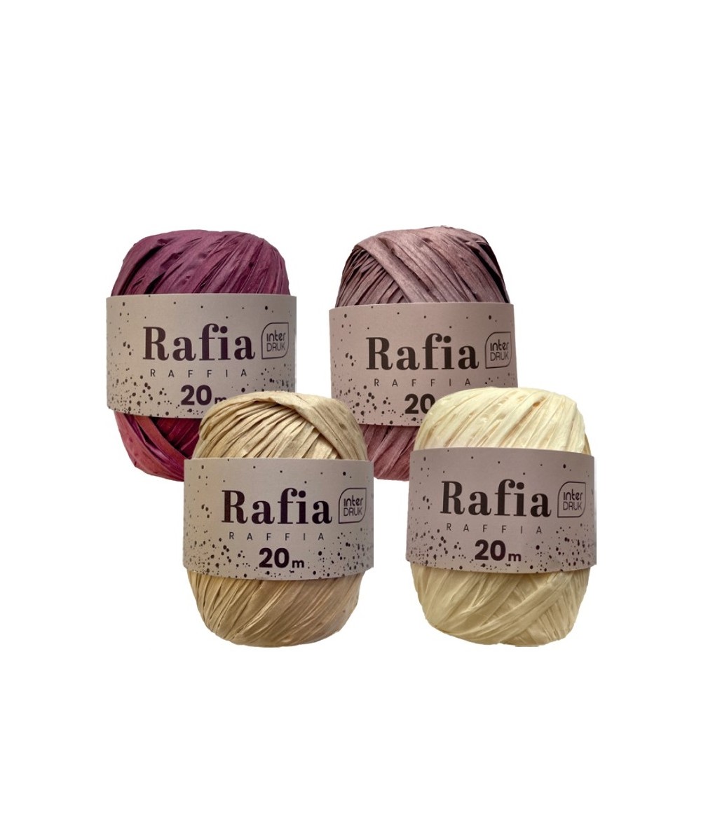 Sznurek dekoracyjny RAFFIA SATIN GOLD INTERDRUK 20m MIX 1 szt na szpulce.