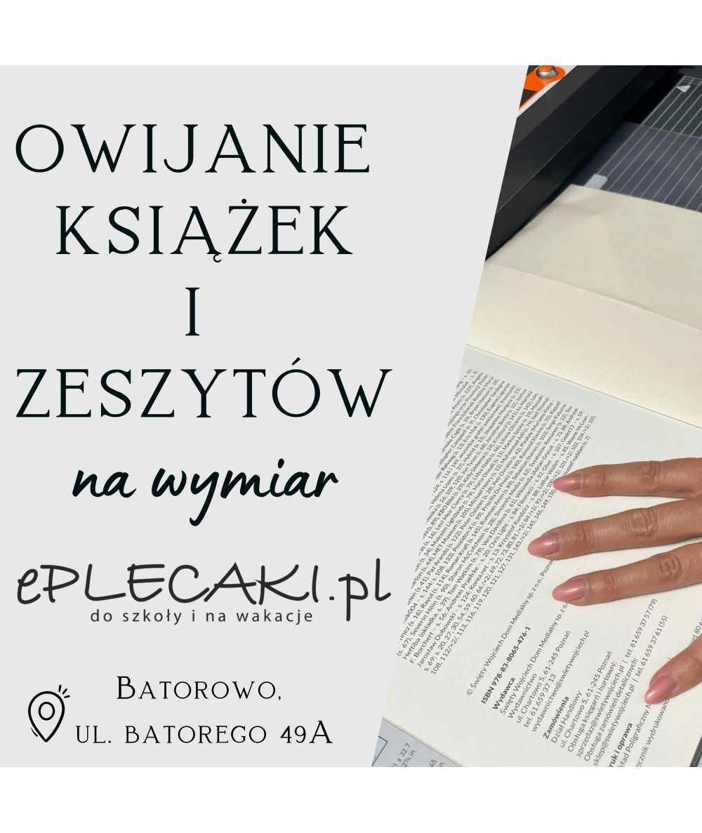 Owijanie książek i zeszytów na wymiar OXFORD COLIBRI TYLKO STACJONARNIE