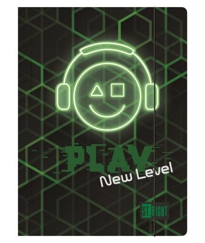 Teczka z gumką A4 ST.RIGHT PLAY NEW LEVEL z emotką dla chłopca 300g