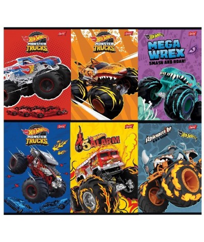 Zeszyt A5 16k. w kartkę HOT WHEELS 70g chłopięcy MIX WZORÓW