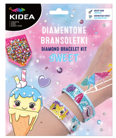 Zestaw DIY DIAMENTOWE BRANSOLETKI zrób to sam SWEET KIDEA na prezent