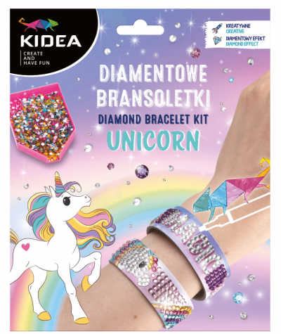 DIY DIAMENTOWE BRANSOLETKI UNICORN jednorożec zestaw zrób to sam KIDEA