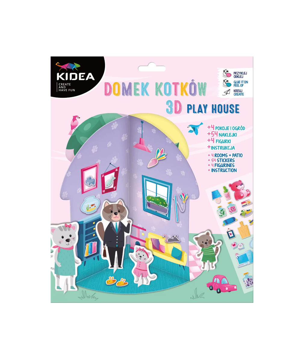 Kreatywny DOMEK dla KOTÓW KIDEA 3D zrób to sam DIY