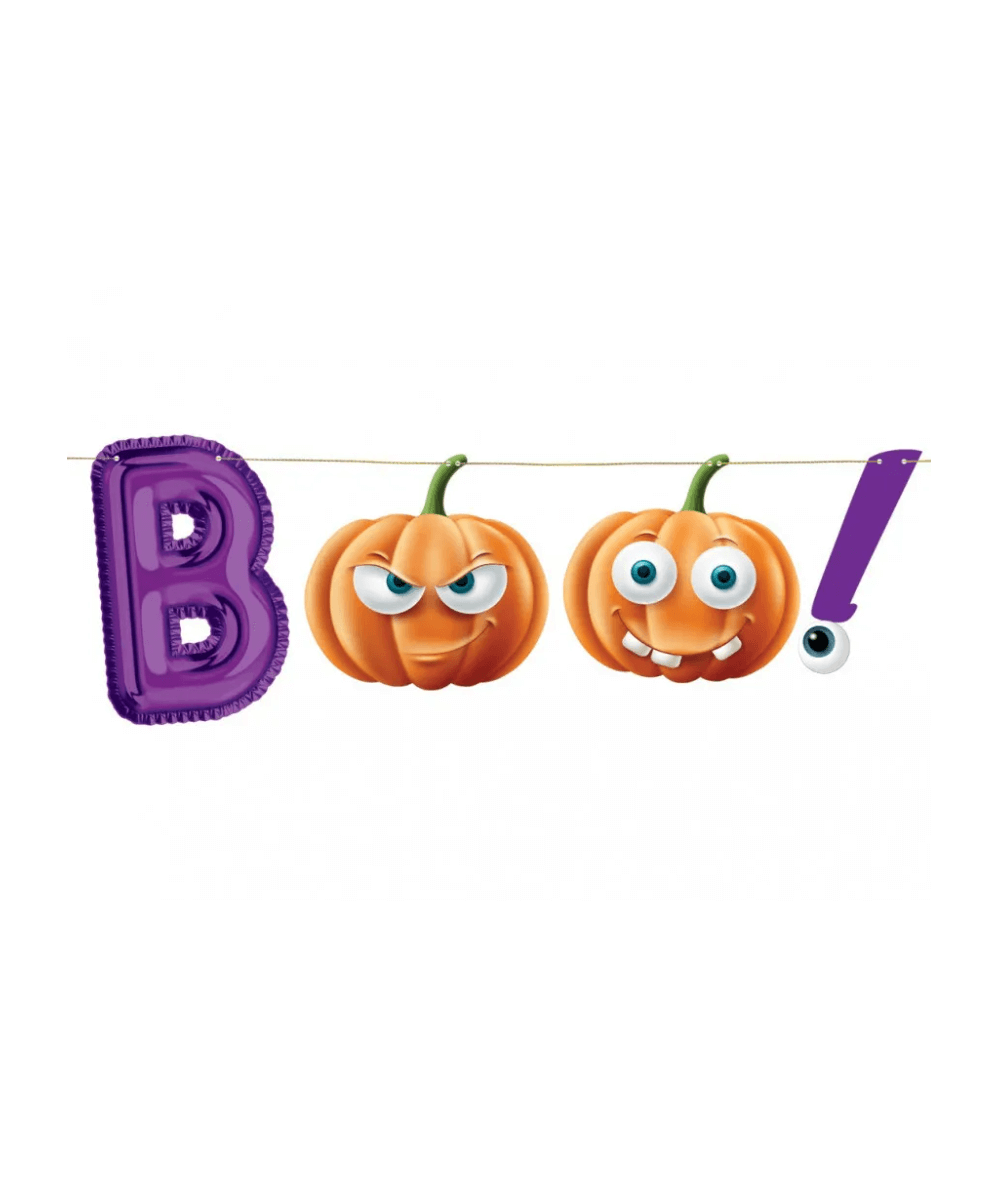 Girlanda papierowa HALLOWEEN 150cm BOO! dynie do dekoracji