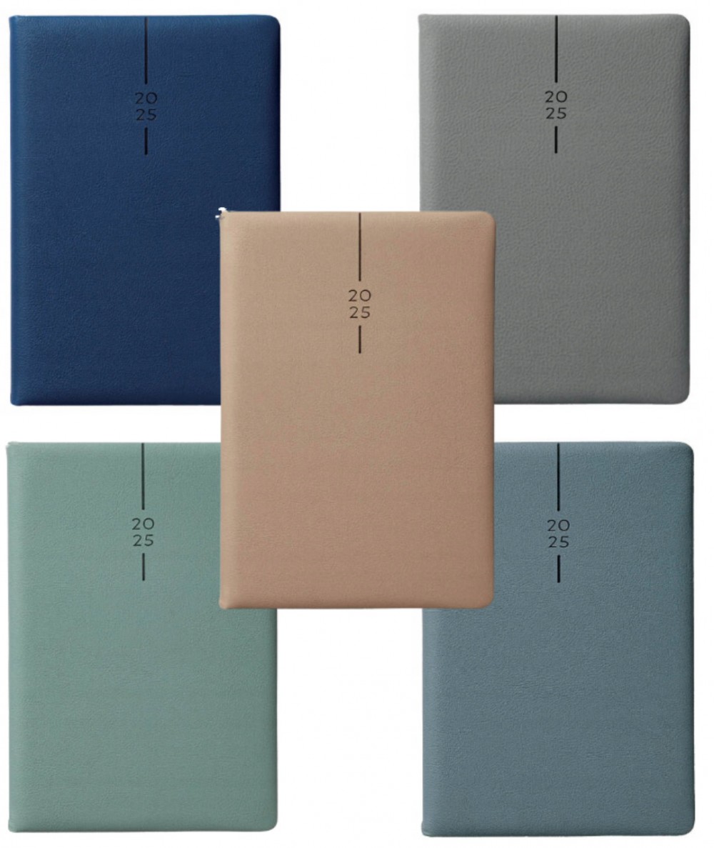 Kalendarz 2025 dzienny książkowy A5 JOTAN ELEGANT pastel MIX KOLOR&Oacute;W 1szt. wysoka jakość
