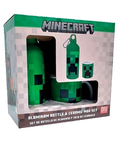 BUTELKA 500ml ze stali nierdzewnej + KUBEK MINECRAFT Zestaw prezentowy Kids Euroswan