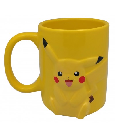 Kubek ceramiczny 3D POKEMON Kids Euroswan poj. 330ml żółty z Pikachu