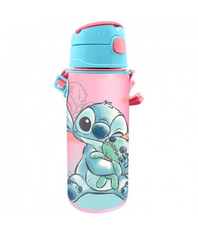 Bidon aluminiowy STITCH 600ml z uchwytem dla dzieci Kids Euroswan na napoje wodę