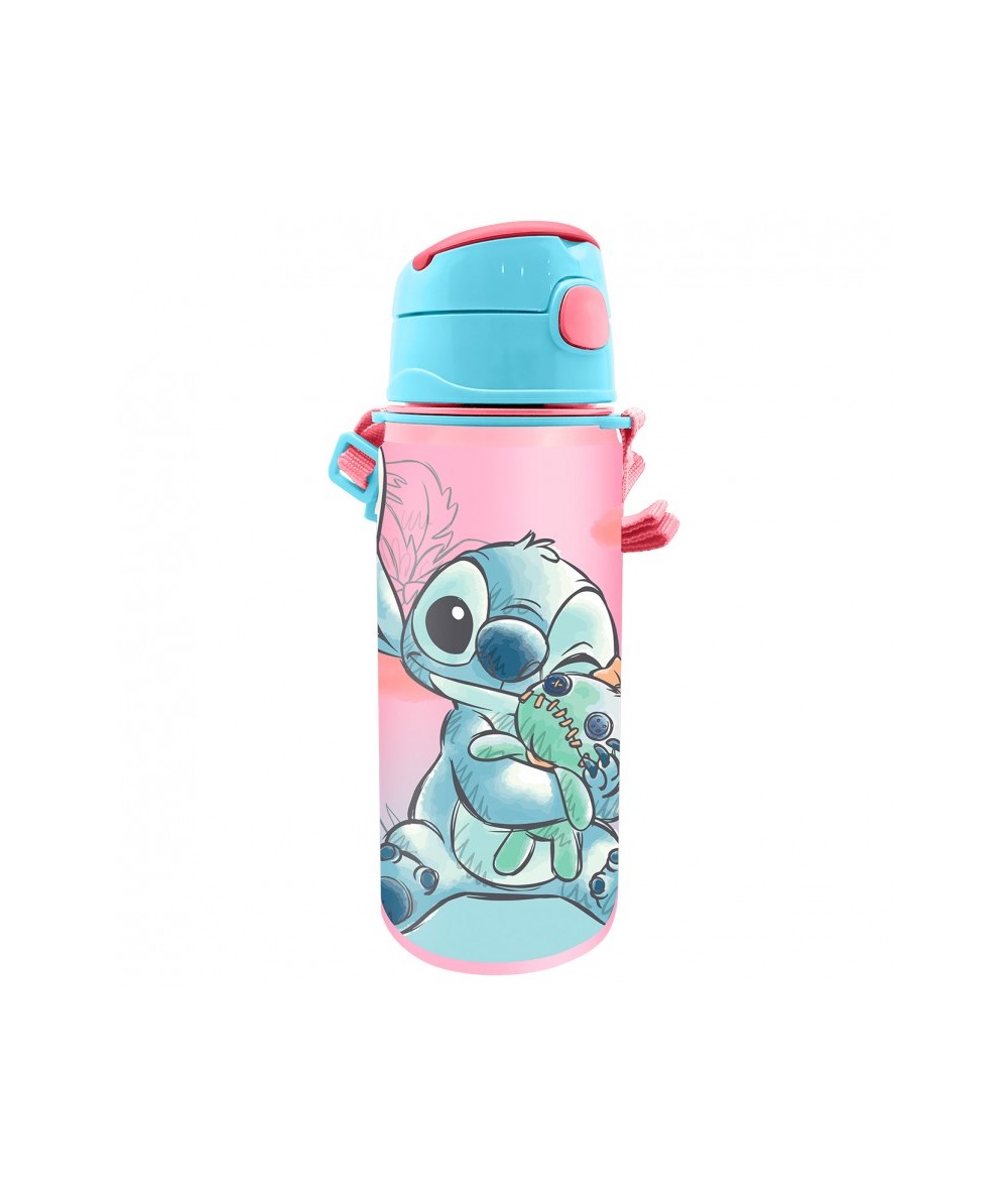 Bidon aluminiowy STITCH 600ml z uchwytem dla dzieci Kids Euroswan na napoje wodę