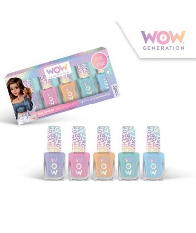 Lakiery do paznokci 5 x 6ml WOW Generation w pastelowych kolorach dla dziewczynki + 4 lata