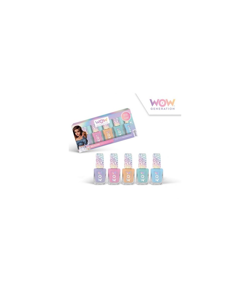 Lakiery do paznokci 5 x 6ml WOW Generation w pastelowych kolorach dla dziewczynki + 4 lata