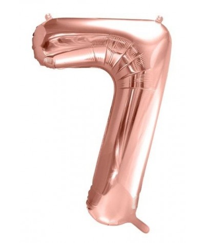 Balon CYFRA 7 RÓŻOWE ZŁOTO rose gold Party Deco foliowy na hel powietrze duży 86cm