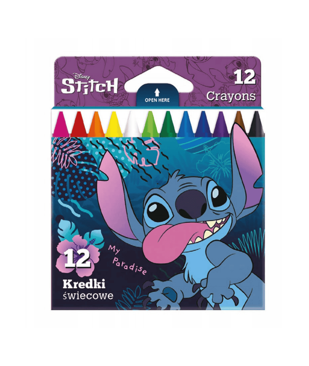 Kredki świecowe STITCH CoolPack Disney Core Colorino 12 kolorów