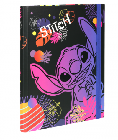 Teczka przestrzenna z gumką A4 STITCH DISNEY BLACK CoolPack Rainbow Stitch tęczowa