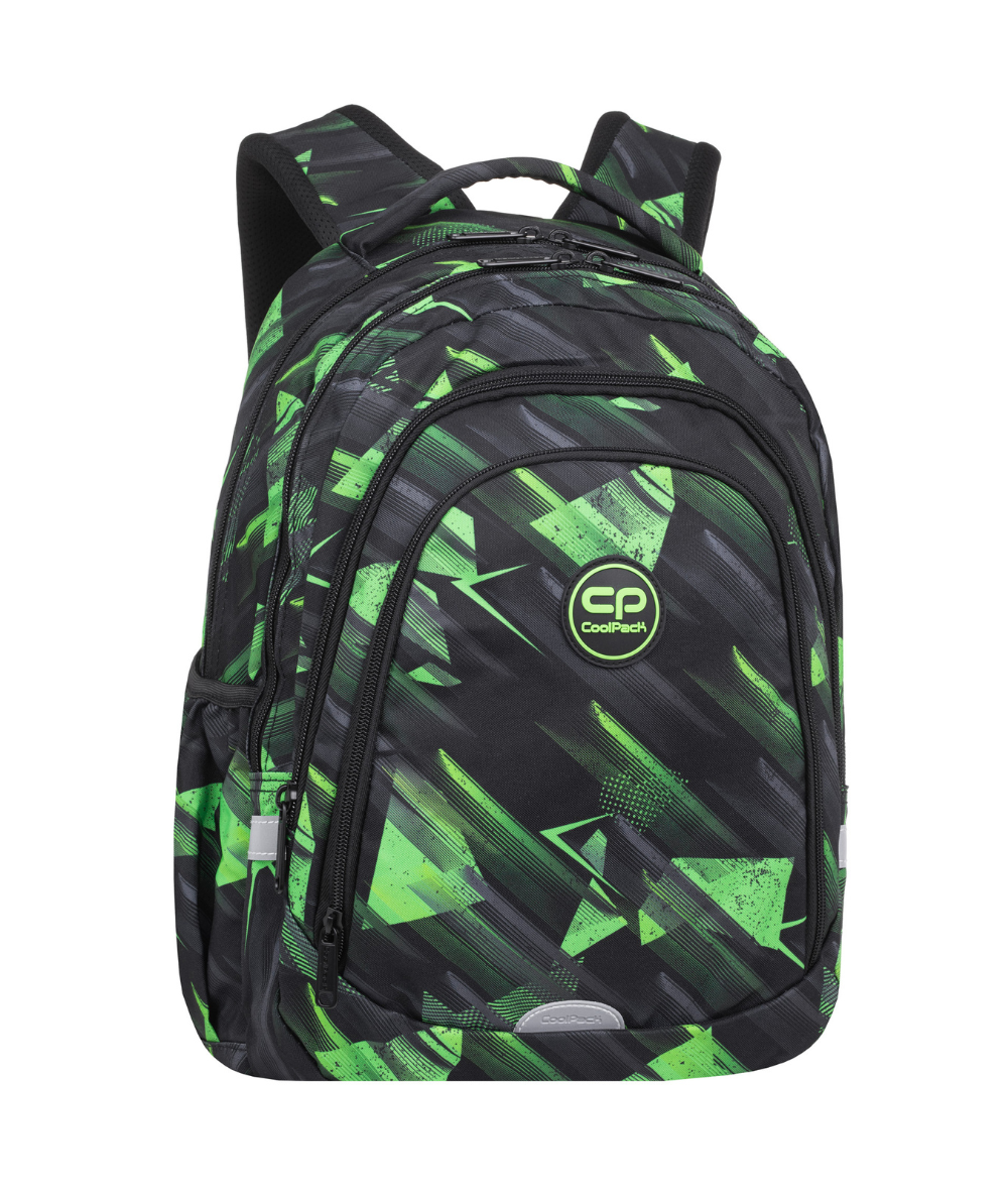 Plecak młodzieżowy CoolPack DRAFTER GREEN MIRROR  zielone wzory pojemny 28L do szkoły