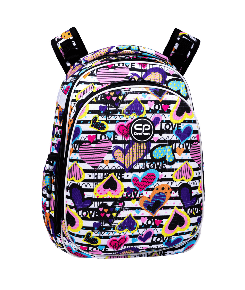 Plecak TORNISTER ergonomiczny CoolPack Turtle DIARY w serduszka kolorowy do 1 klasy 25l
