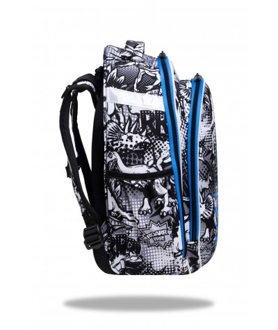 Tornister dwukomorowy z dinozaurem pojemny 25l