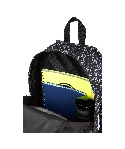 Czarny plecak w koty lekki na wycieczki