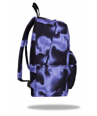 Plecak dla nastolatki czarno-fioletowy abstrakcja