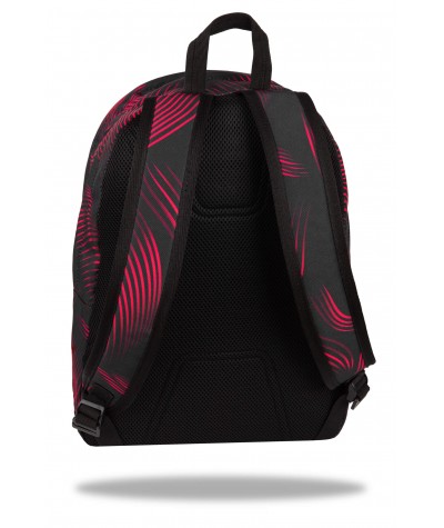 Plecak z tyłem z oddychającą siatkąPlecak młodzieżowy szkolny CoolPack Scout RUBIN czarno-czerwony 27