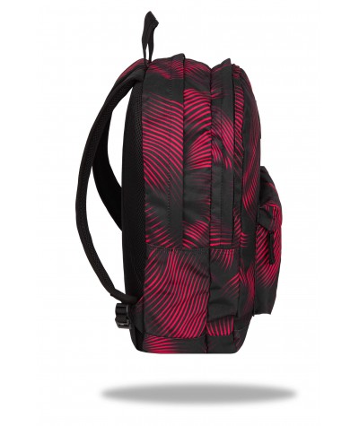 Plecak dwukomorowy do liceumPlecak młodzieżowy szkolny CoolPack Scout RUBIN czarno-czerwony 27