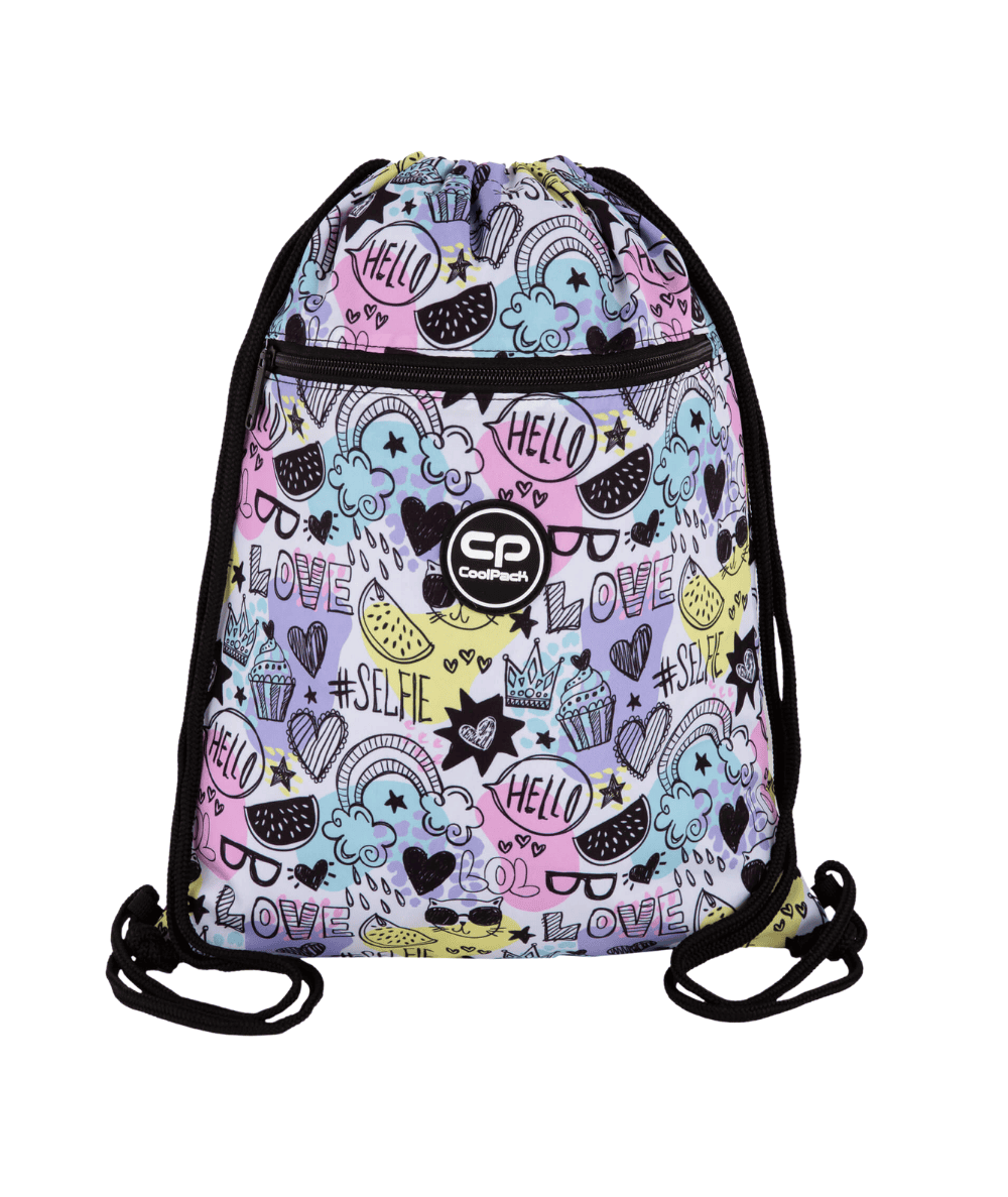 Worek na buty CoolPack VERT MOOD na wf na str&oacute;j pastelowy dla dziewczynki