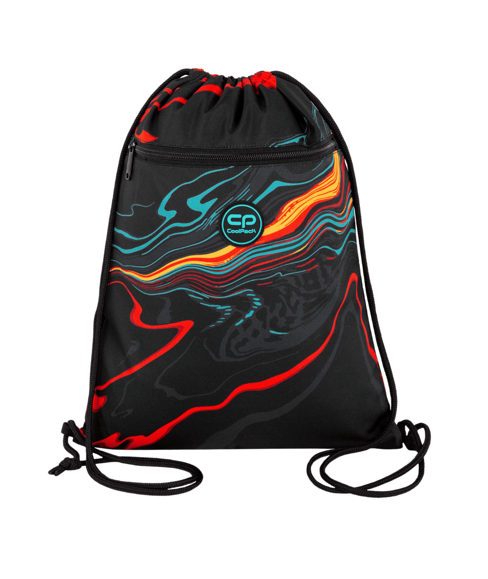 Worek na buty CoolPack VERT AMBER czarny w fale na wf na obuwie