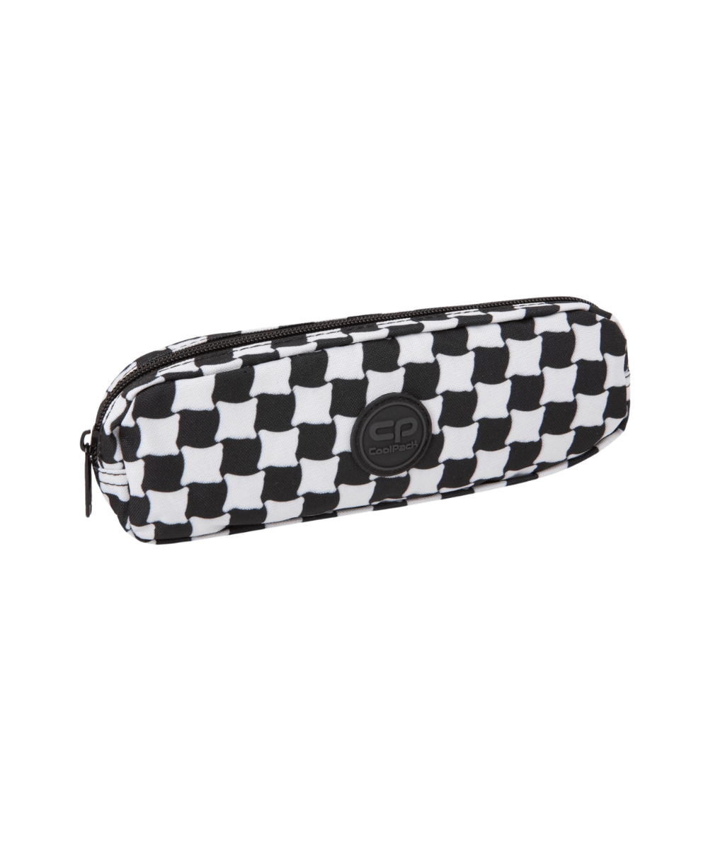 Pi&oacute;rnik saszetka jednokomorowa COOLPACK DECK PEPIT czarno-biały w pepitkę młodzieżowy