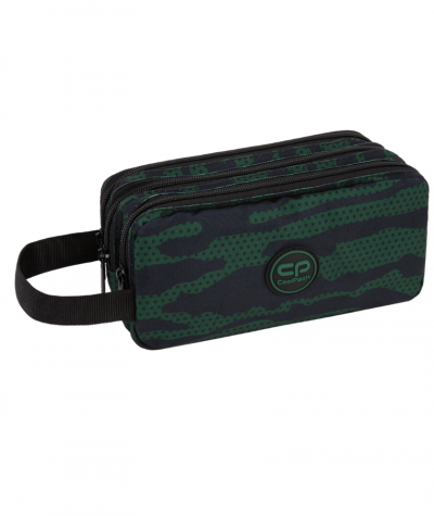 Pi&oacute;rnik trzykomorowy saszetka CoolPack PRIMUS L GREENEH zielony w moro duży