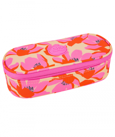 Pi&oacute;rnik szkolny z klapką CoolPack CP CAMPUS FLORES ROSA owalny w kwiaty r&oacute;żowo-czerwony