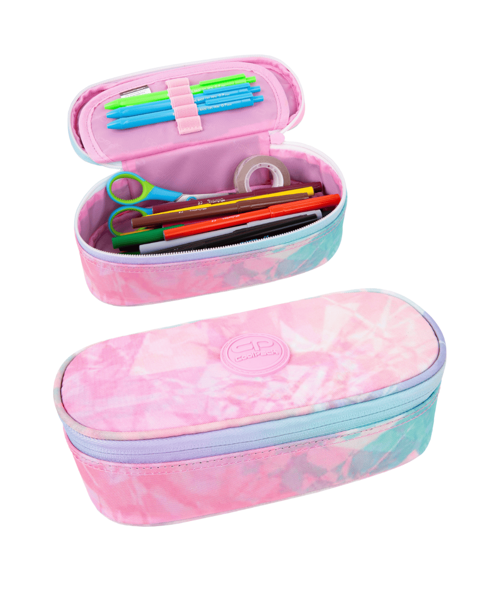 Pi&oacute;rnik szkolny z klapką CoolPack CP CAMPUS TIE DYE pastelowy etui dla dziewczynki