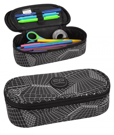 Pi&oacute;rnik szkolny z klapką CoolPack CP CAMPUS RENDER czarny ze wzorem 3D dla nastolatka