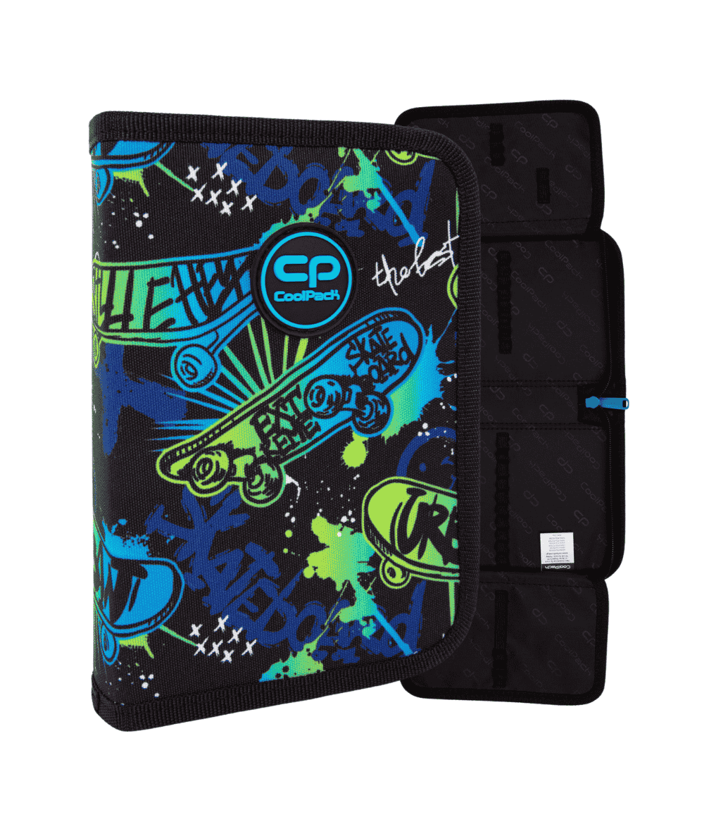 Pi&oacute;rnik szkolny rozkładany CoolPack CLIPPER SKATE NIGHT z deskorolką klasa 1-3 bez wyposażenia