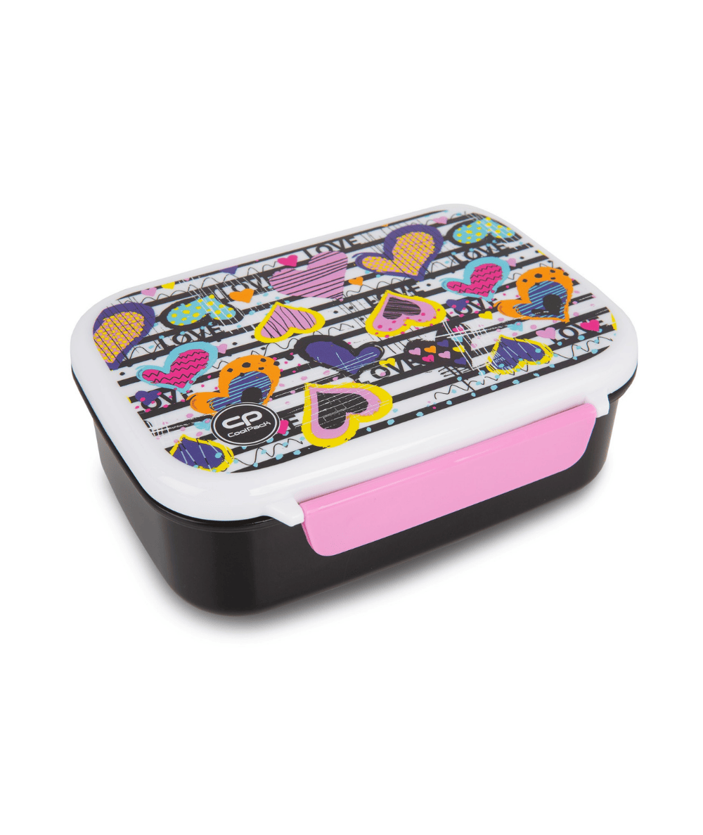 Śniadani&oacute;wka dla dzieci CoolPack FOODYX DIARY w serca praktyczna z przegr&oacute;dką BPA FREE