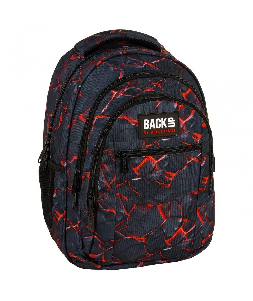 Plecak z lawą czarny 26L &ndash; szkolny do klas 3-6 BackUP - O43