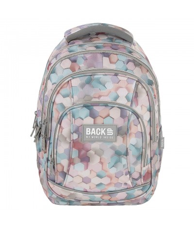 wielokomorowy plecak dla nastolatki pastelowy