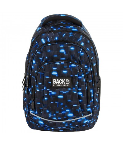 plecak z efektem 3D czarno-niebieski