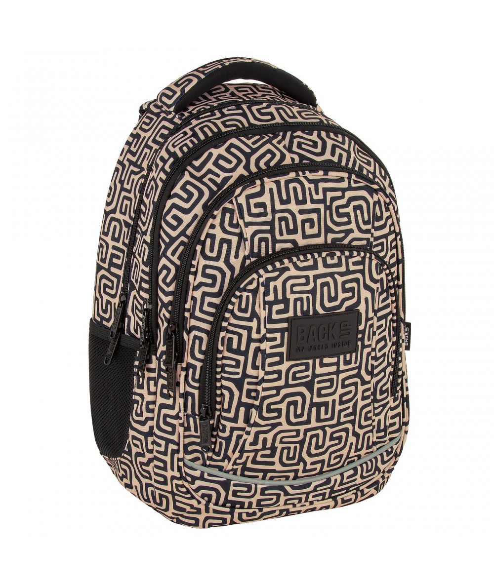 plecak labirynt beżowo-czarny