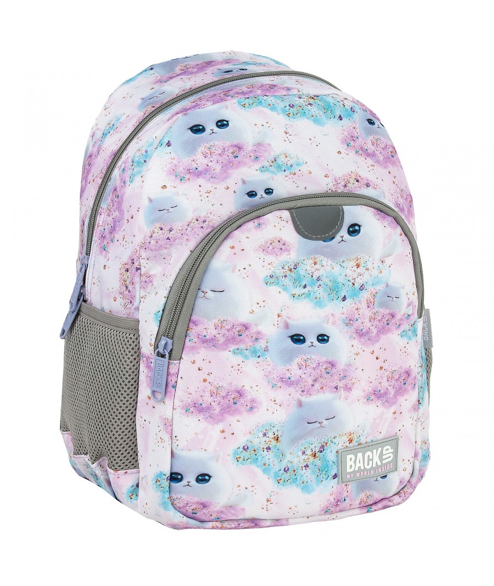 Uroczy plecak w kotki do zer&oacute;wki przedszkola BackUP T01