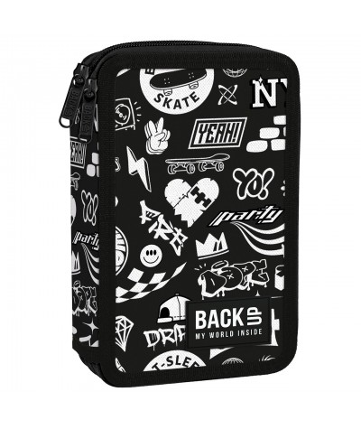 duży pi&oacute;rnik dla chłopca czarno-biały