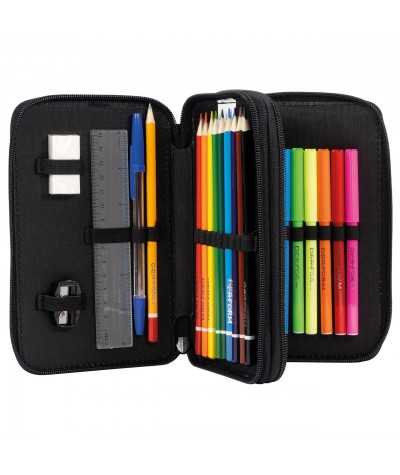 czarny pi&oacute;rnik z wyposażeniem dwie komory