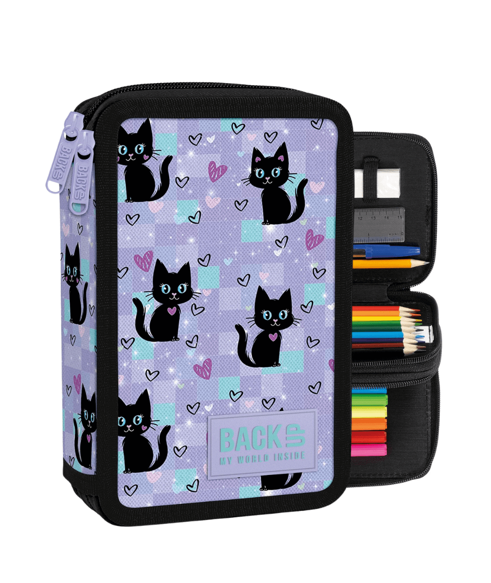 pi&oacute;rnik podw&oacute;jny w czarne koty