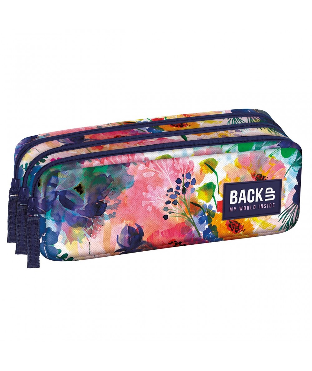 pi&oacute;rnik potr&oacute;jny w kwiaty kolorowy