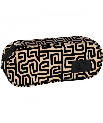 Pi&oacute;rnik w labirynt czarno-beżowy