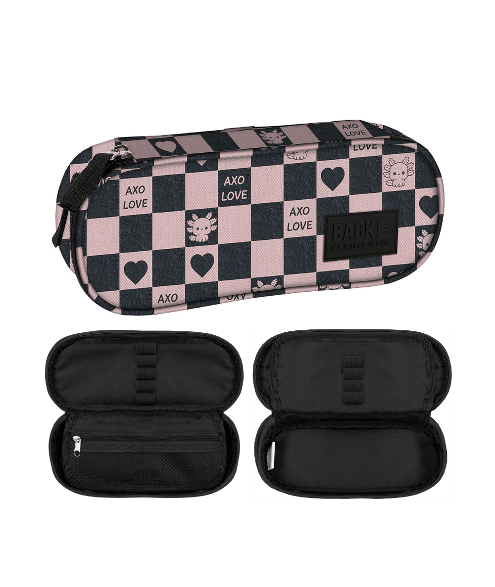 Pi&oacute;rnik w serduszka i szachownice, kompaktowy wielofunkcyjny