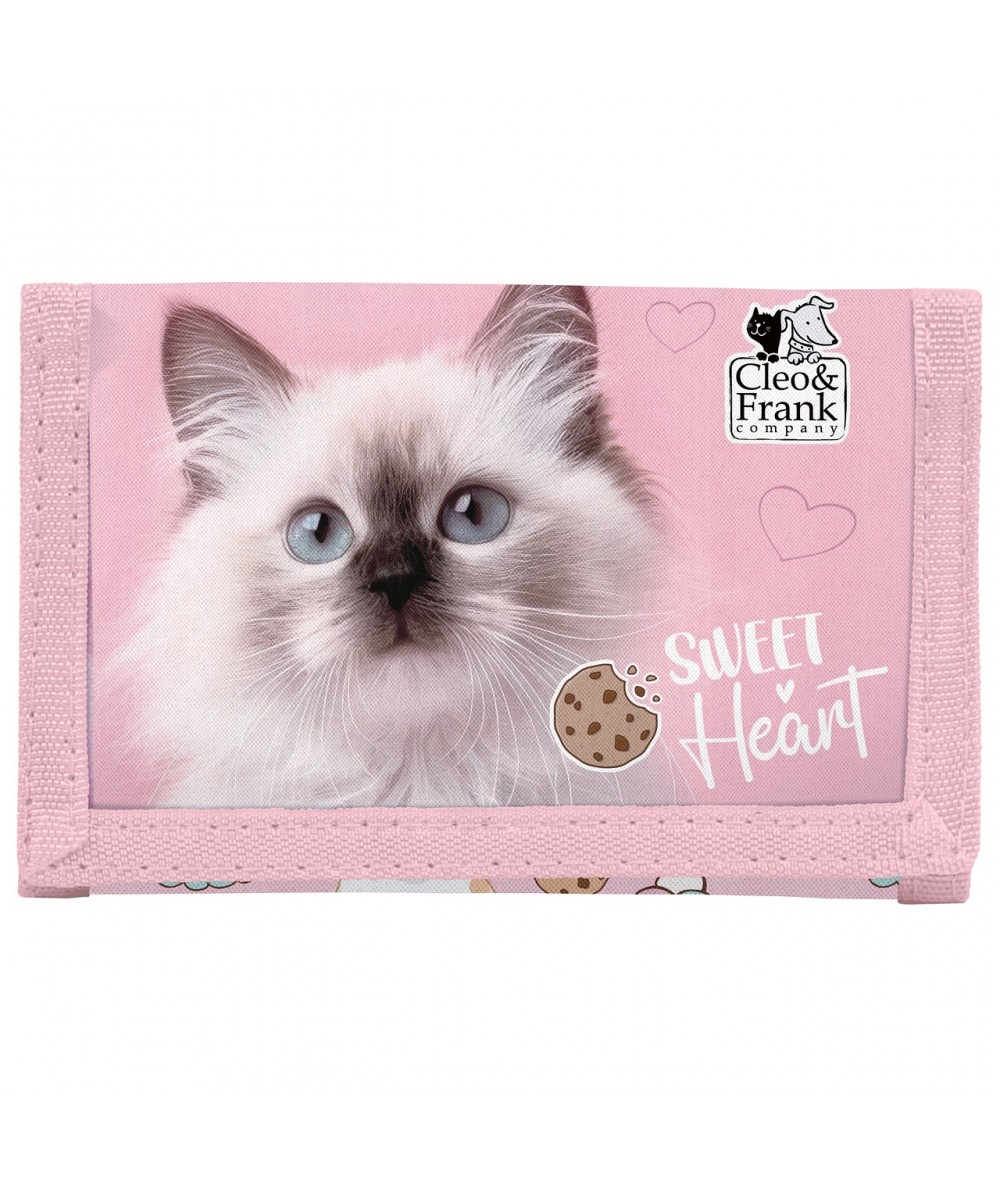 Portfelik na rzep dla dziewczynki z kotkiem