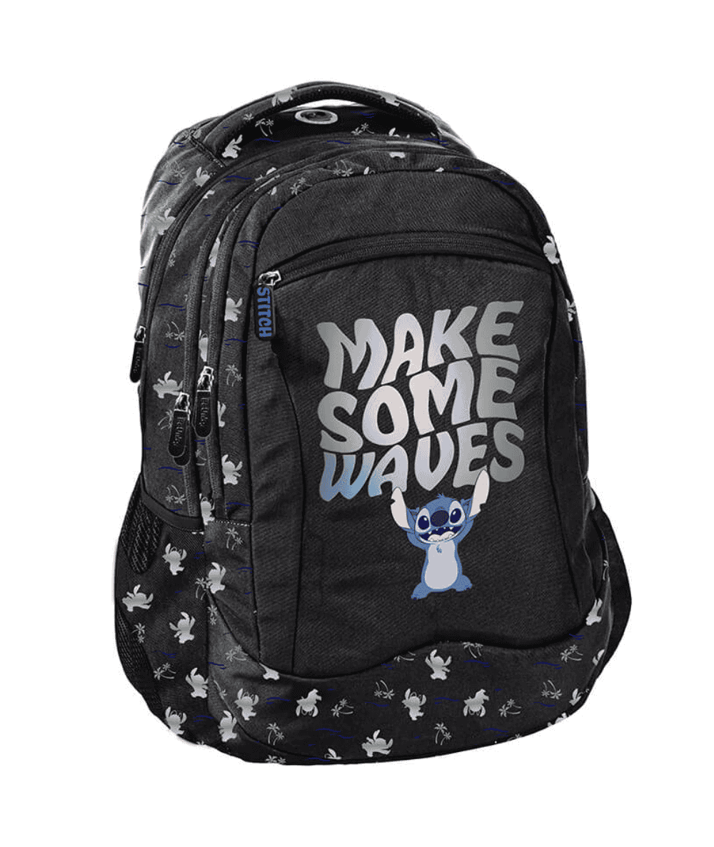 Plecak ze Stitchem dla nastolatki czarny stylowy PASO BEUNIQ