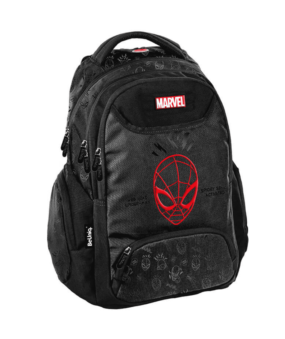 Plecak ze spidermanem dla nastolatk&oacute;w 2 komory PASO BEUNIQ SP25NN
